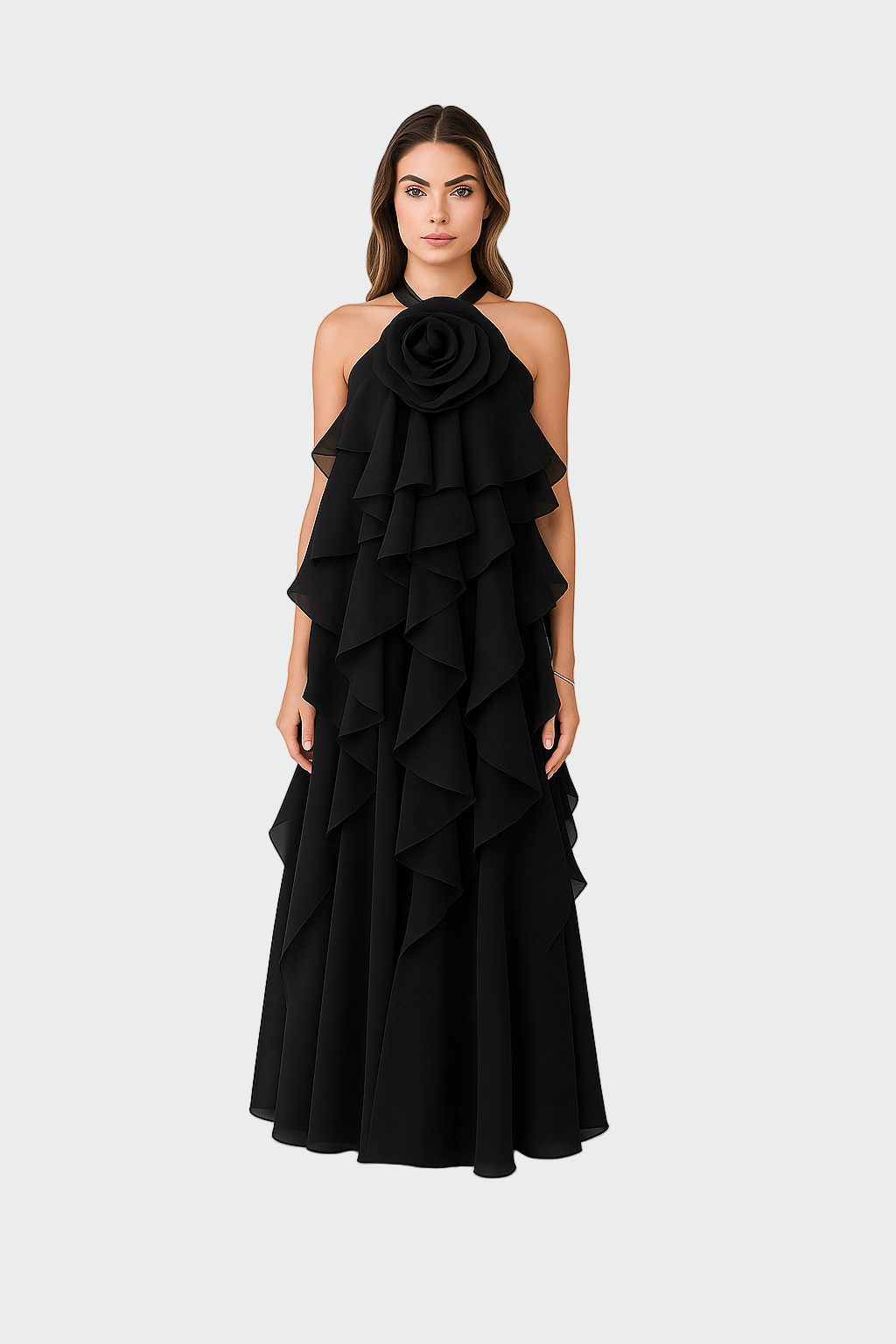 Klara | Robe maxi fluide à taille haute
