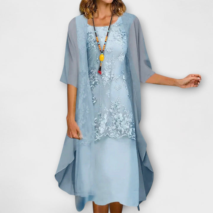 Danielle - Robe élégante deux pièces en mousseline