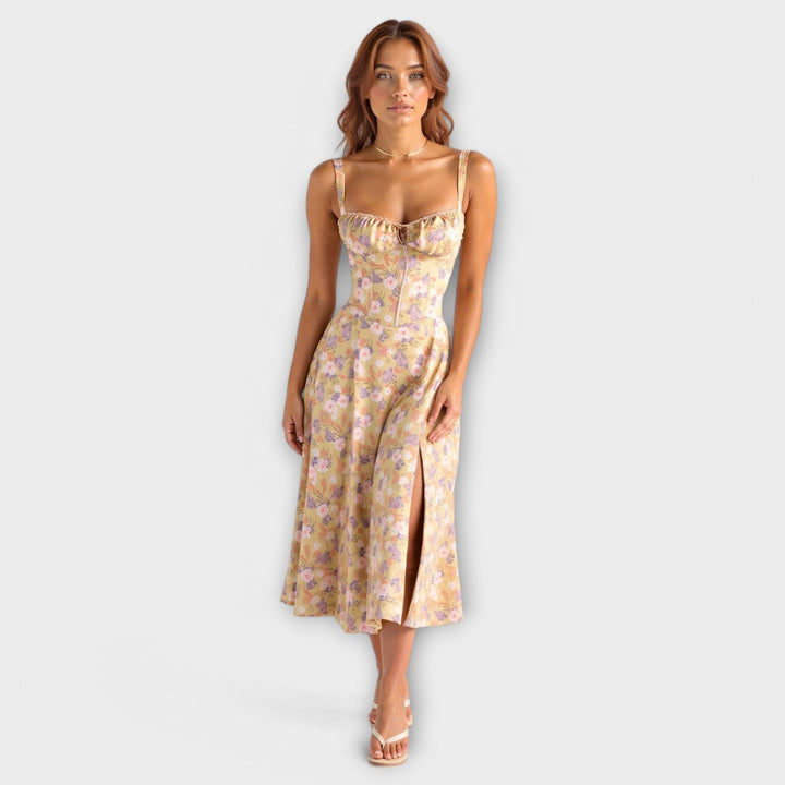 Kiana - Robe midi à corset
