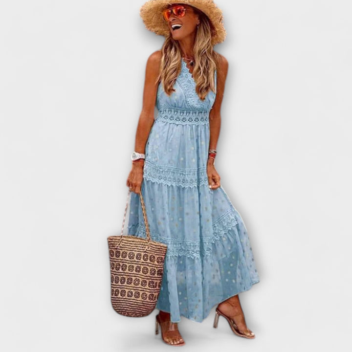 Lola | Robe maxi en dentelle bohème
