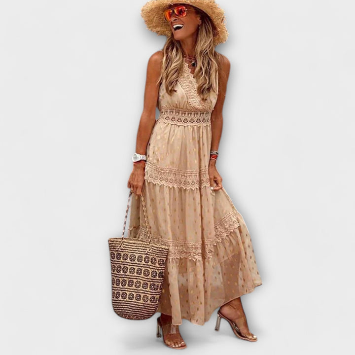Lola | Robe maxi en dentelle bohème
