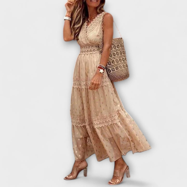 Lola | Robe maxi en dentelle bohème