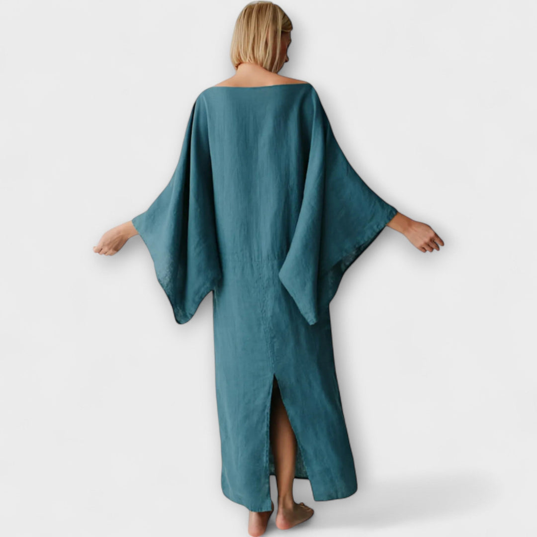 Dana | Robe kimono en lin et coton