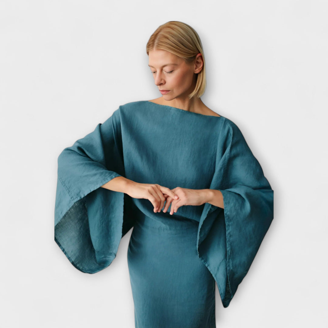 Dana | Robe kimono en lin et coton