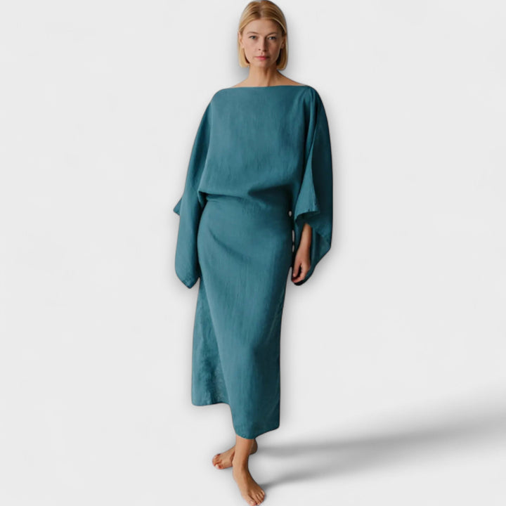 Dana | Robe kimono en lin et coton