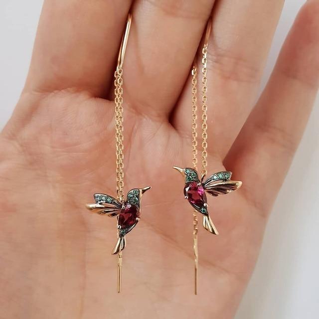Boucles d'oreilles colibri