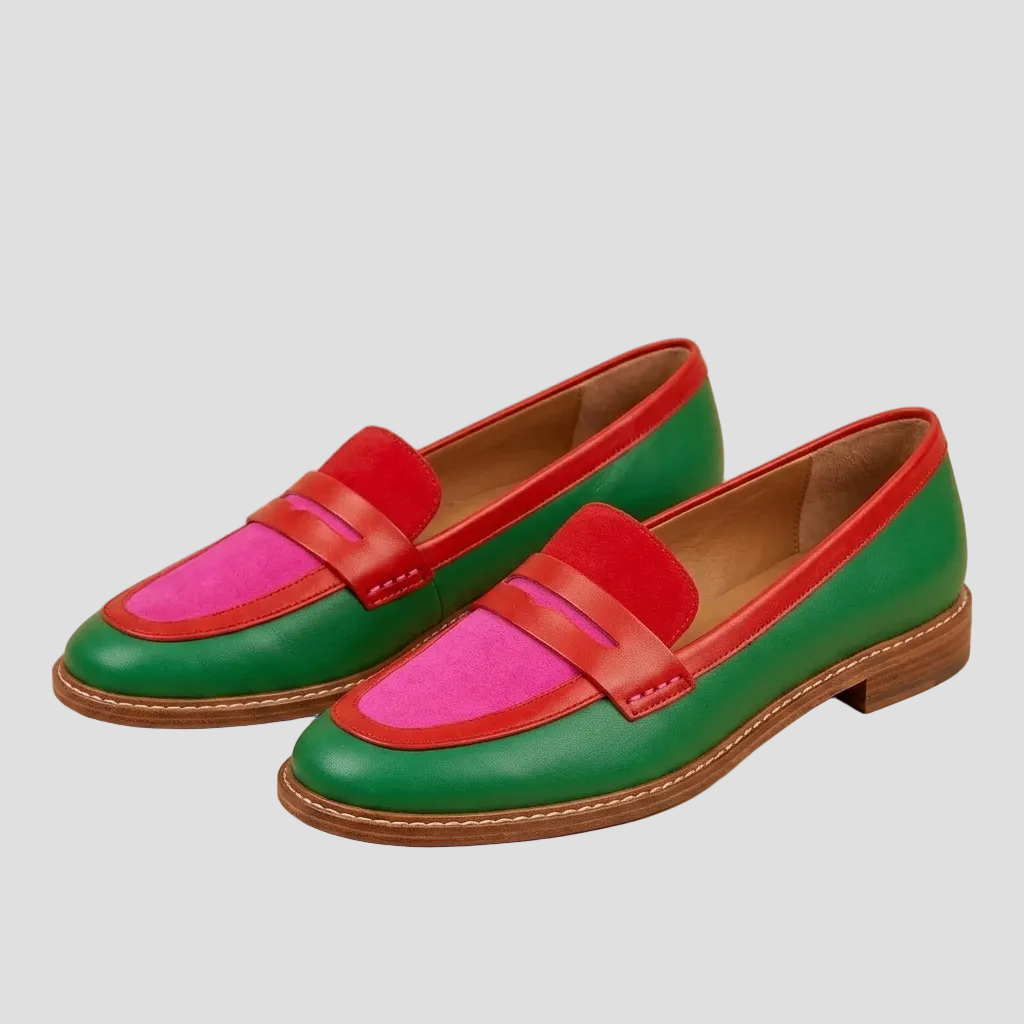 NYLA | MOCASSINS CONTRASTÉS
