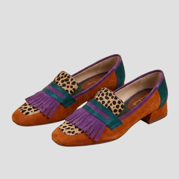 FALLON | MOCASSINS LÉOPARD MARRON