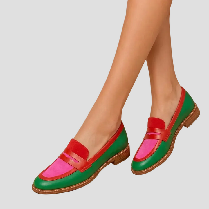 NYLA | MOCASSINS CONTRASTÉS