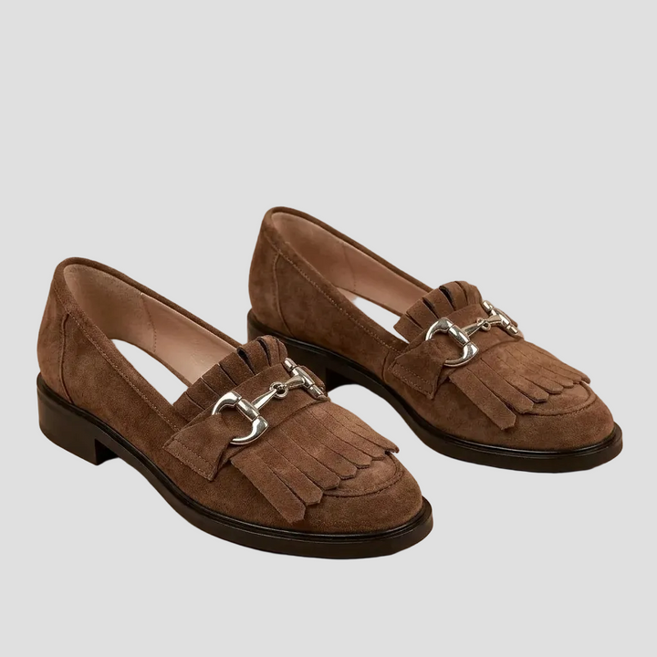 FLEUR | MOCASSINS MARRON BOUT ROND