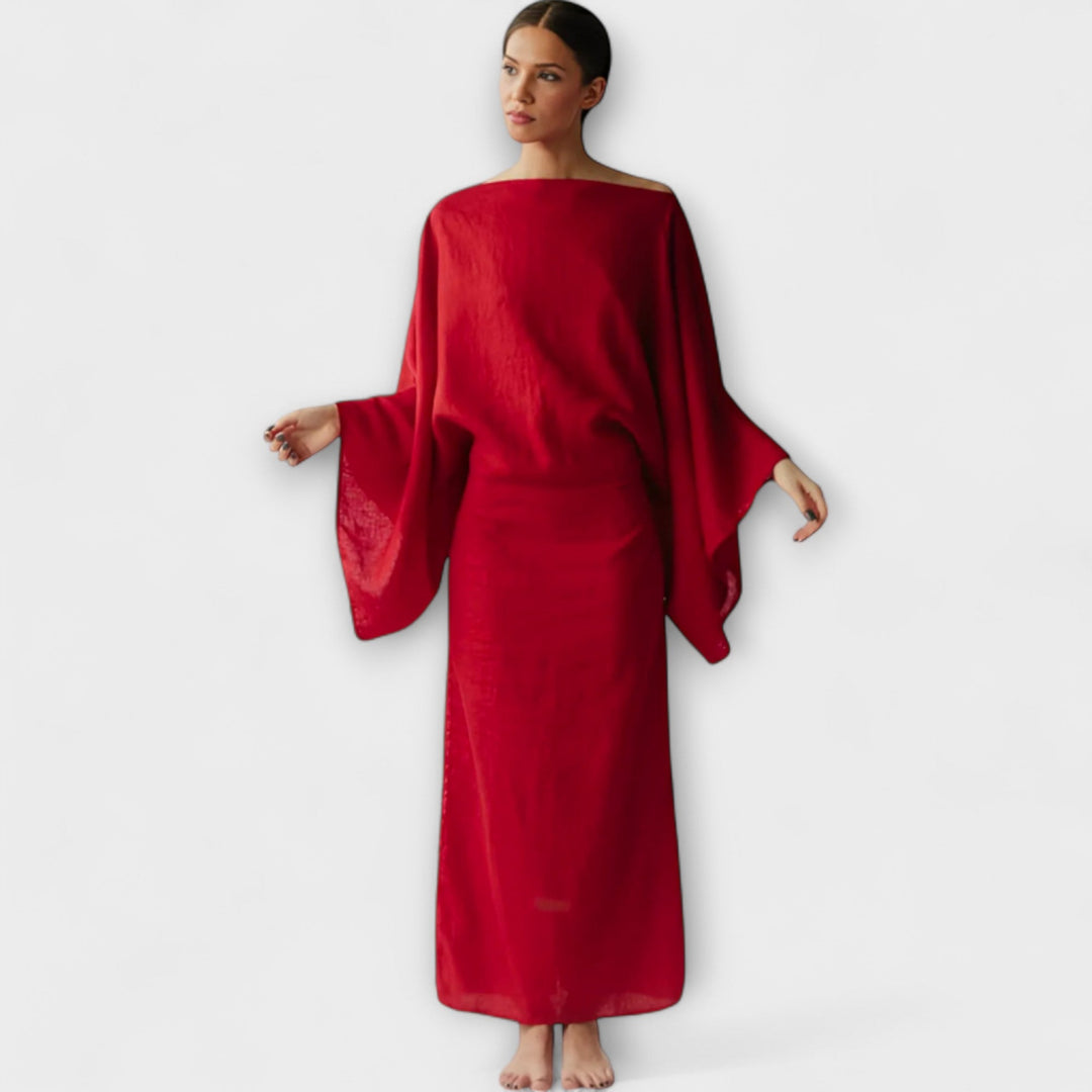 Dana | Robe kimono en lin et coton