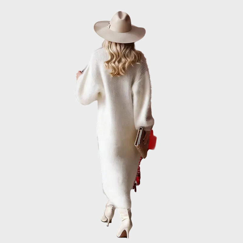 Brielle | Robe douce en maille à col en V
