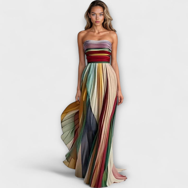 Flora | Robe longue en tissu premium