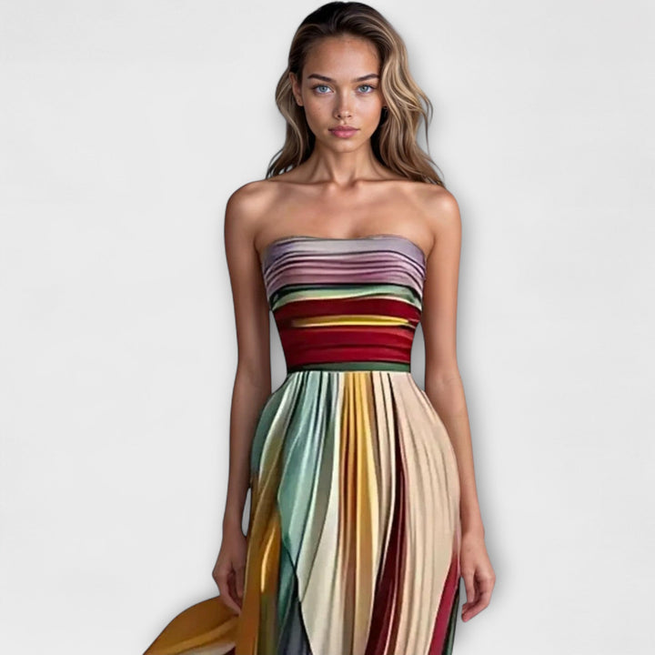 Flora | Robe longue en tissu premium