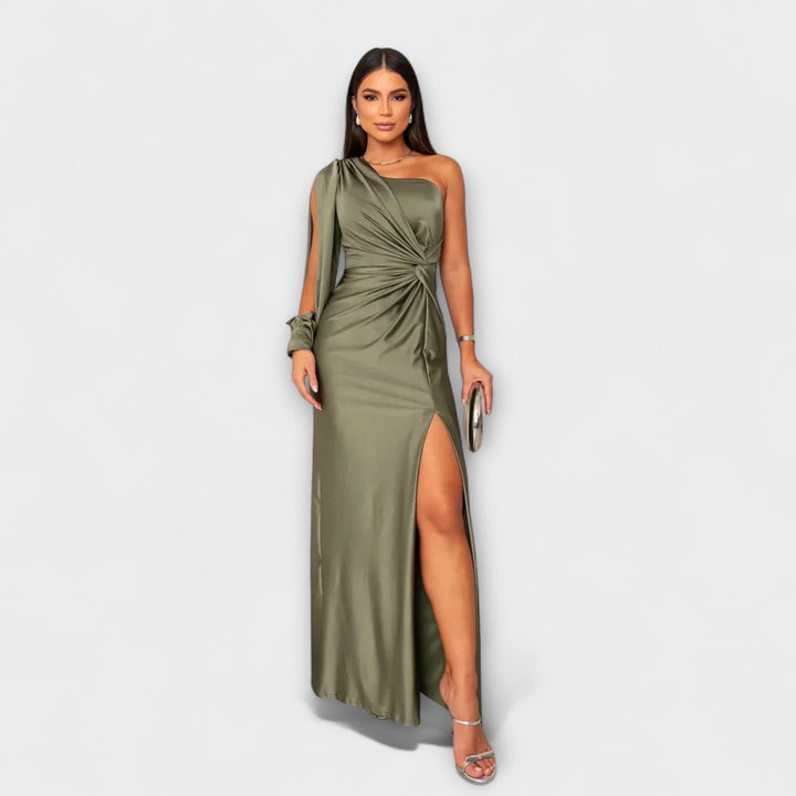 Julie | Robe structurée à encolure raffinée