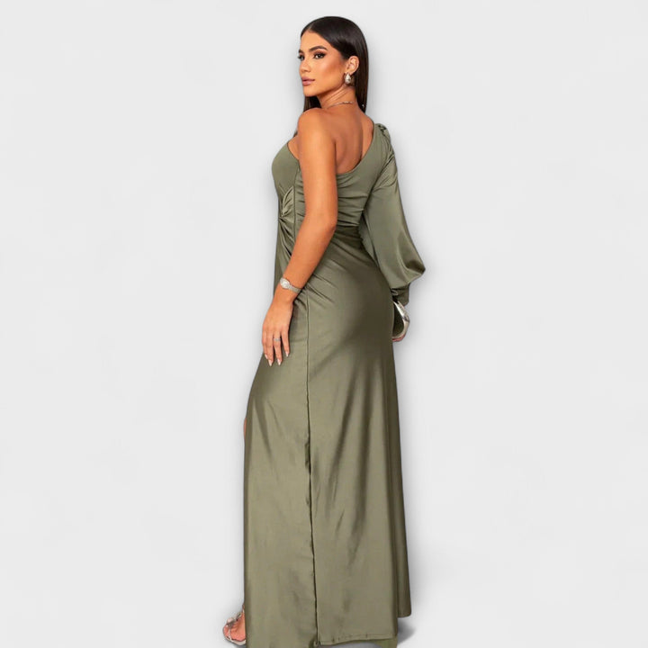 Julie | Robe structurée à encolure raffinée
