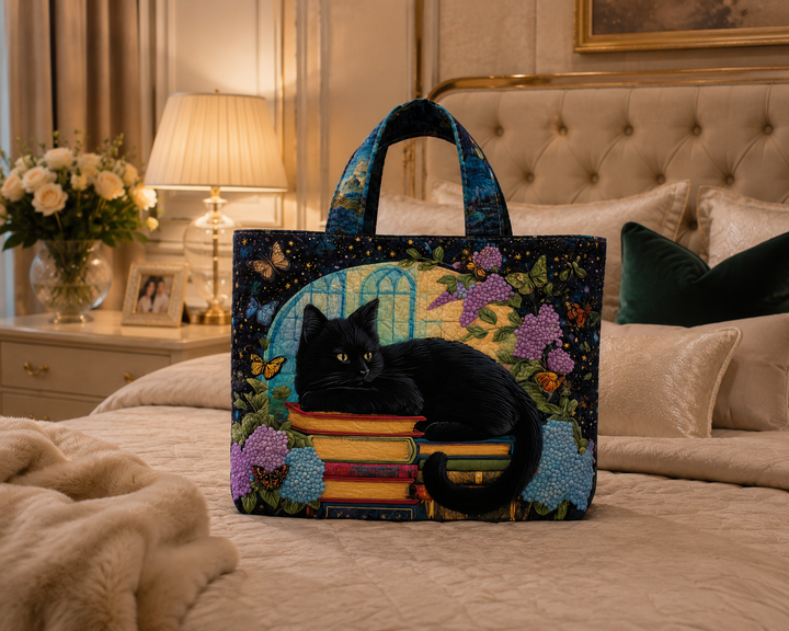 SAC MATELASSÉ | BLACK CAT ON BOOKS