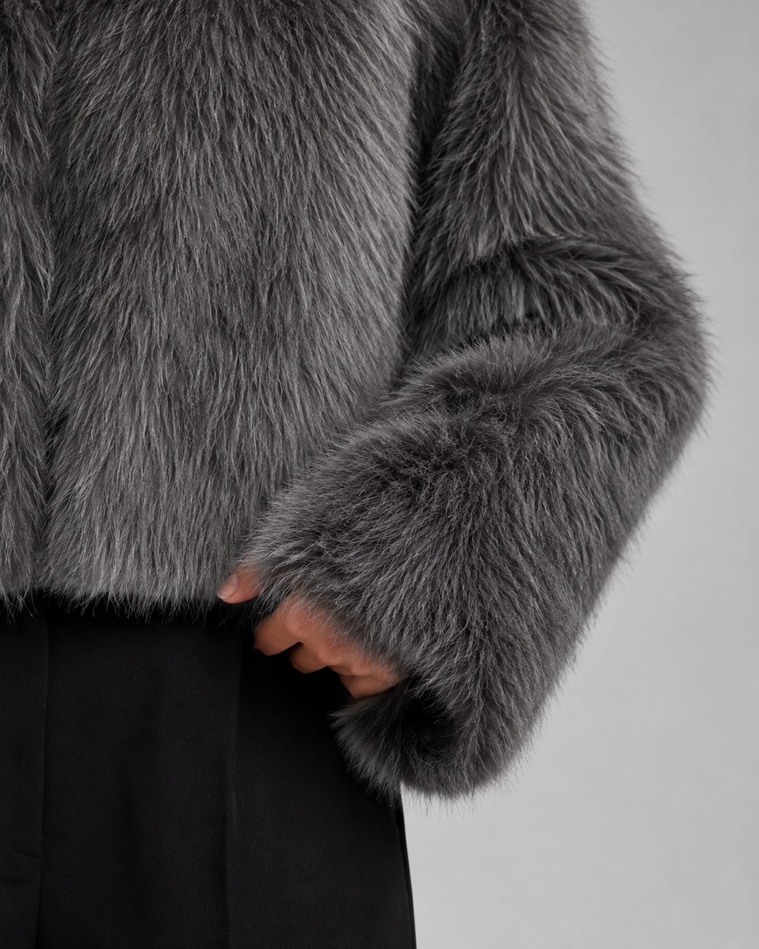 MURIEL | VESTE EN FAUSSE FOURRURE COURTE