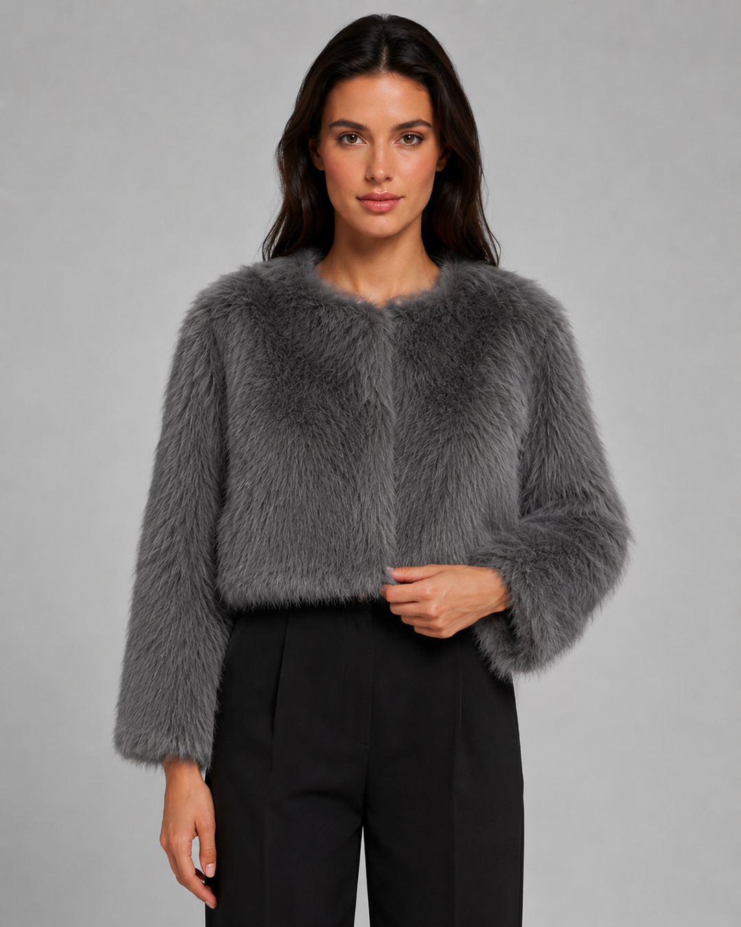 MURIEL | VESTE EN FAUSSE FOURRURE COURTE