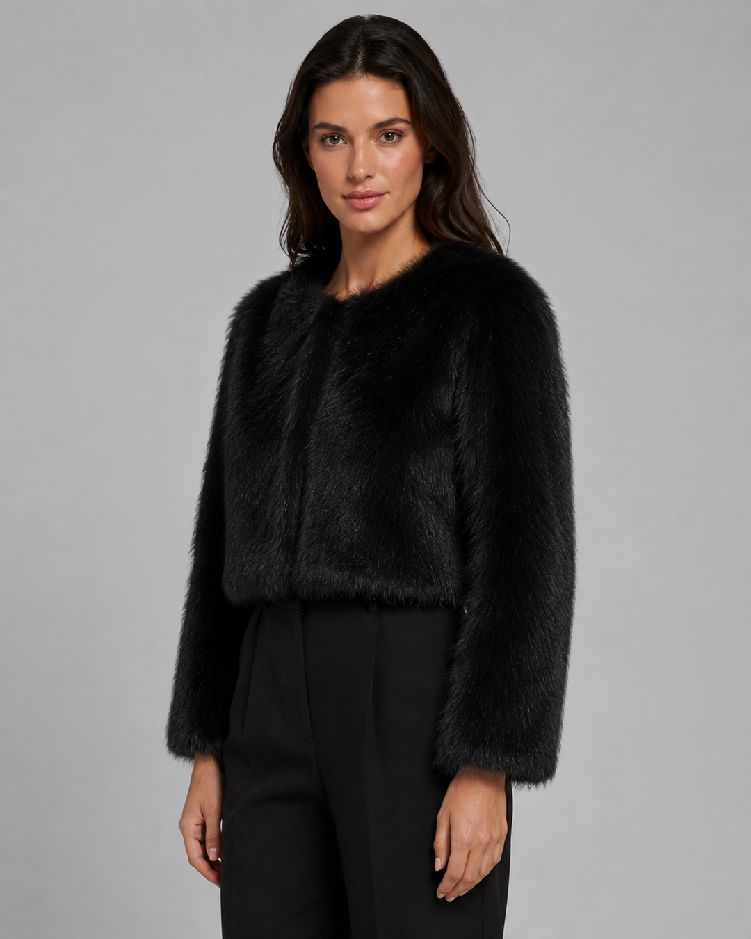 MURIEL | VESTE EN FAUSSE FOURRURE COURTE