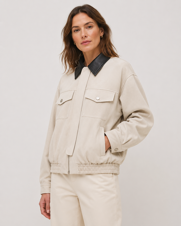 ÉLODIE | VESTE EN SIMILICUIR COURTE