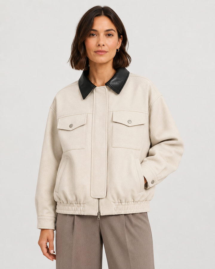 ÉLODIE | VESTE EN SIMILICUIR COURTE
