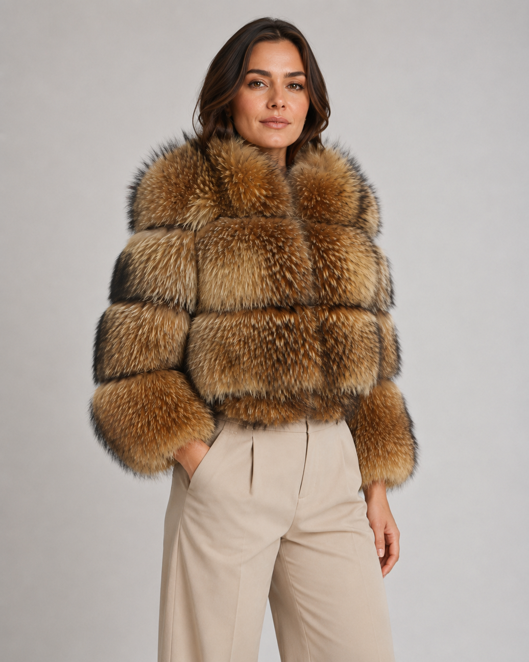 LÉA | VESTE EN FAUSSE FOURRURE COURTE OVERSIZE