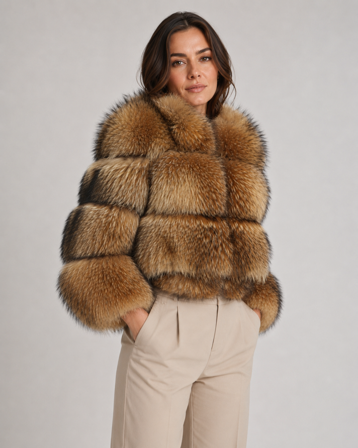 LÉA | VESTE EN FAUSSE FOURRURE COURTE OVERSIZE