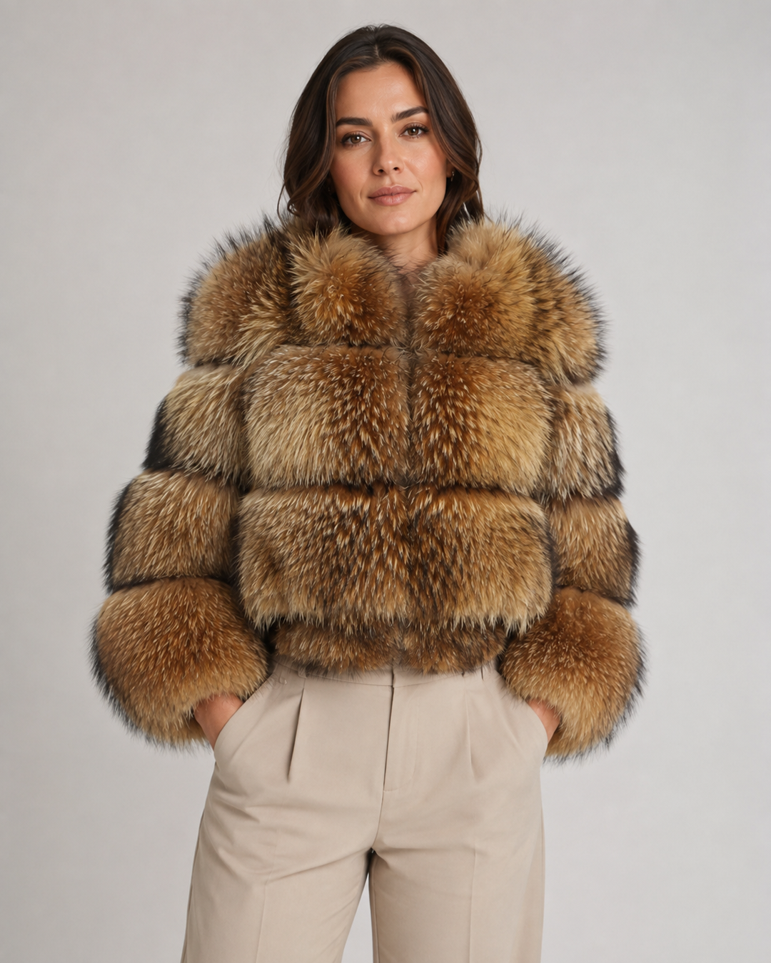 LÉA | VESTE EN FAUSSE FOURRURE COURTE OVERSIZE