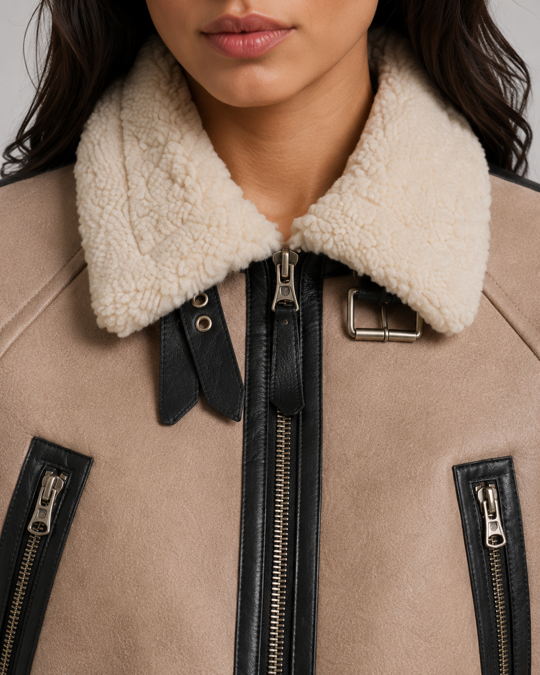 YASMINE | VESTE EN SIMILICUIR COURTE