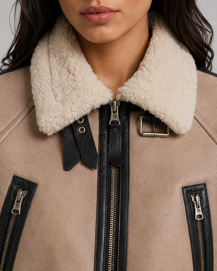 YASMINE | VESTE EN SIMILICUIR COURTE