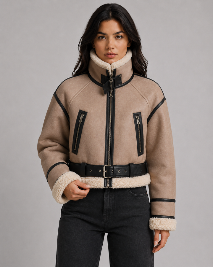 YASMINE | VESTE EN SIMILICUIR COURTE