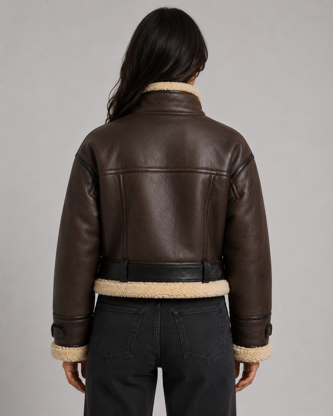 YASMINE | VESTE EN SIMILICUIR COURTE
