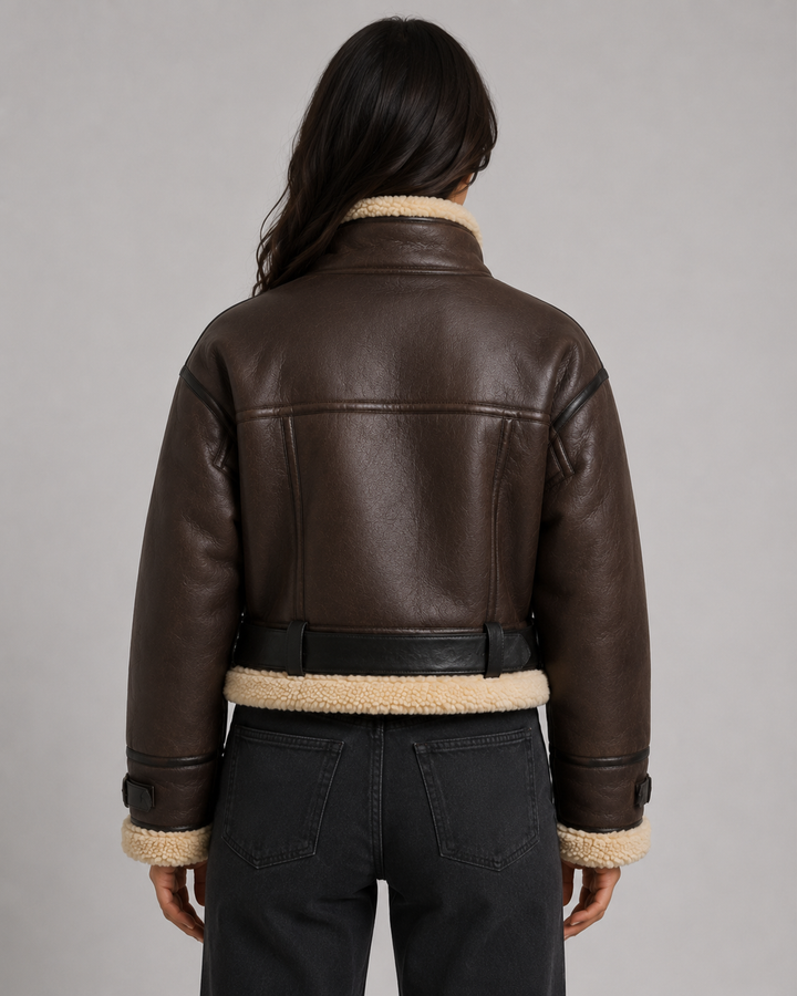 YASMINE | VESTE EN SIMILICUIR COURTE