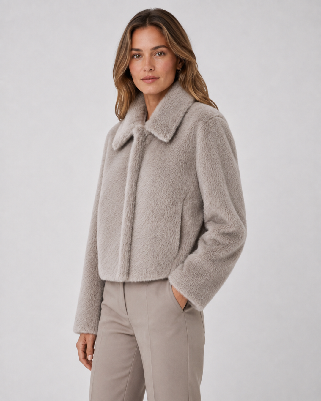 VIRGINIE | VESTE EN FAUSSE FOURRURE COURTE