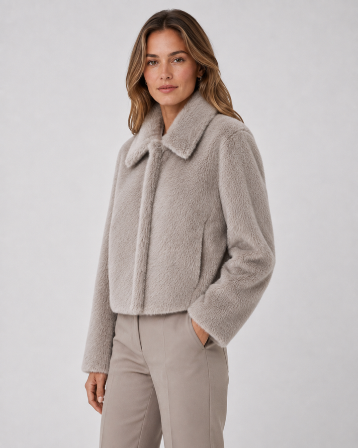 VIRGINIE | VESTE EN FAUSSE FOURRURE COURTE