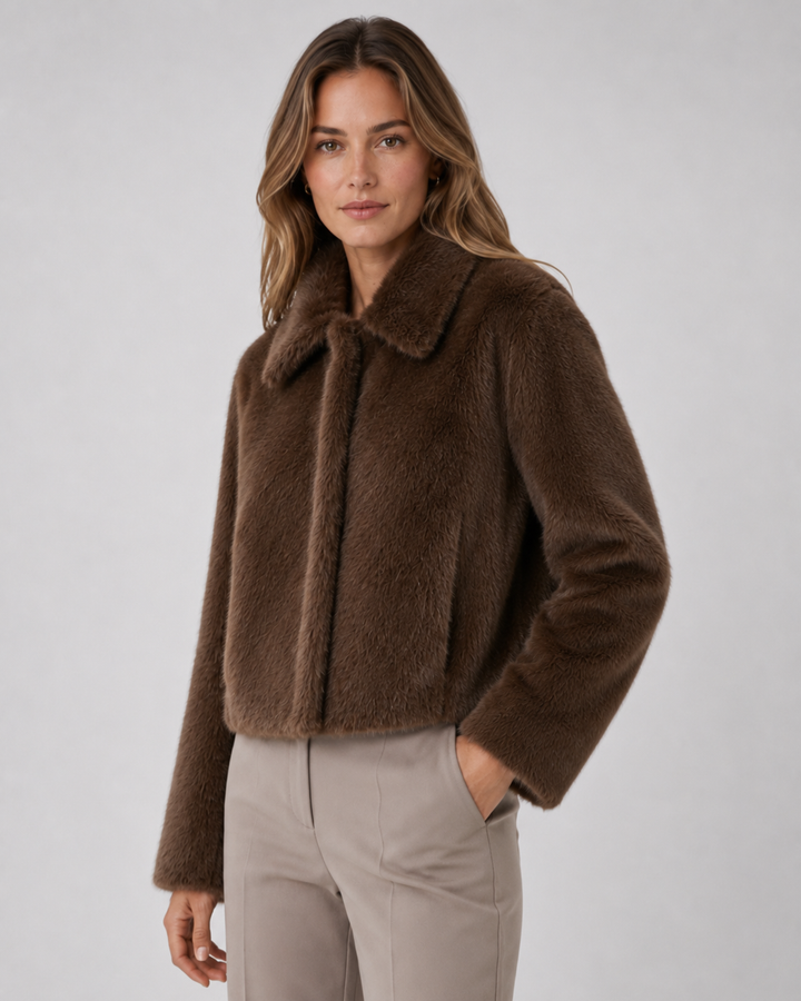 VIRGINIE | VESTE EN FAUSSE FOURRURE COURTE