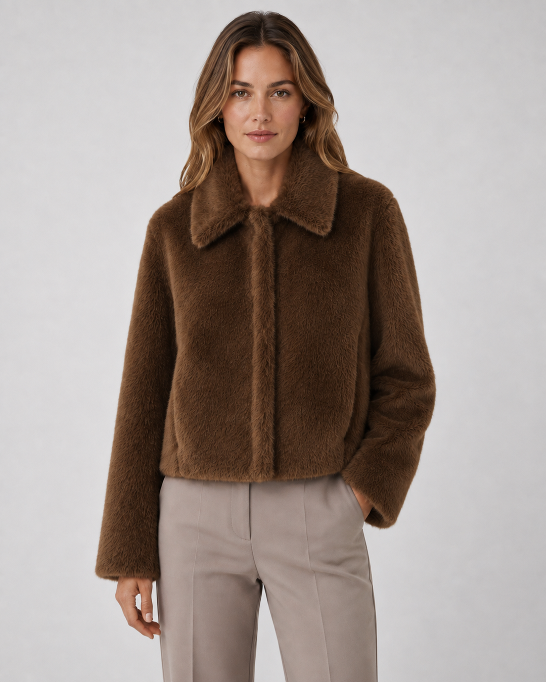 VIRGINIE | VESTE EN FAUSSE FOURRURE COURTE