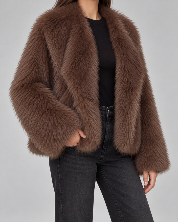 RACHEL | VESTE EN FAUSSE FOURRURE COURTE