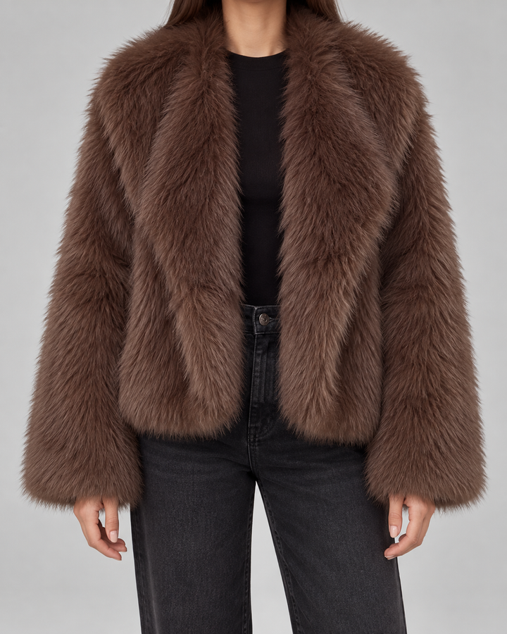 RACHEL | VESTE EN FAUSSE FOURRURE COURTE