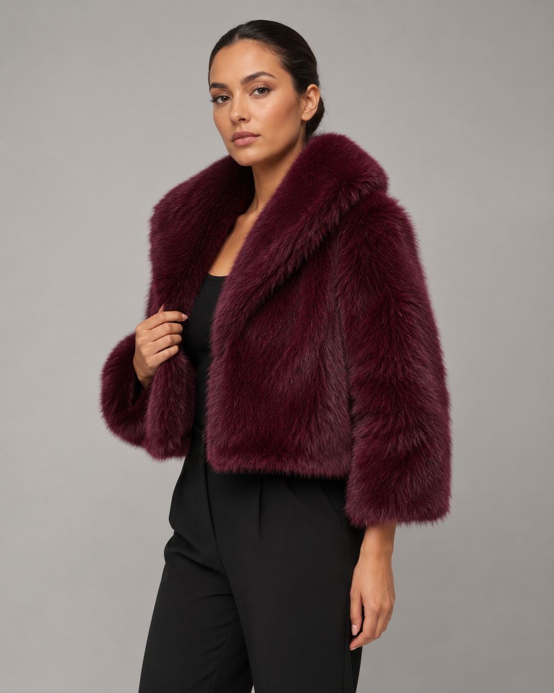 EMILIE | VESTE EN FAUSSE FOURRURE COURTE