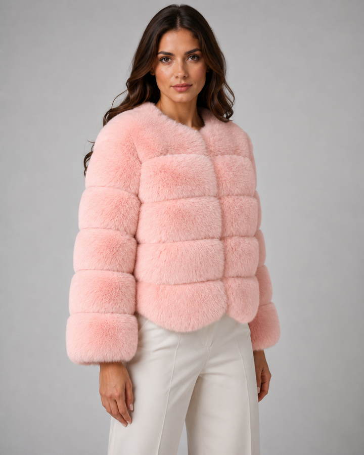 JOËLLE | VESTE EN FAUSSE FOURRURE COURTE