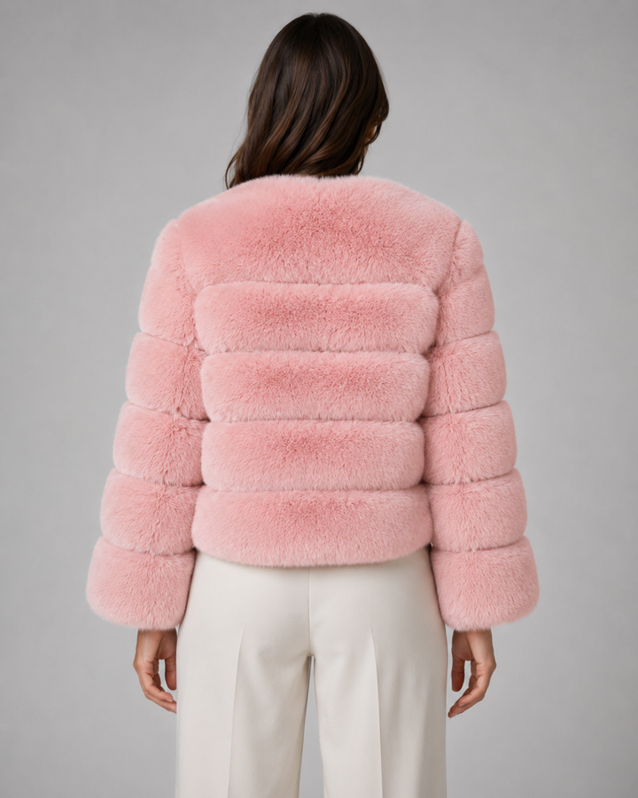 JOËLLE | VESTE EN FAUSSE FOURRURE COURTE