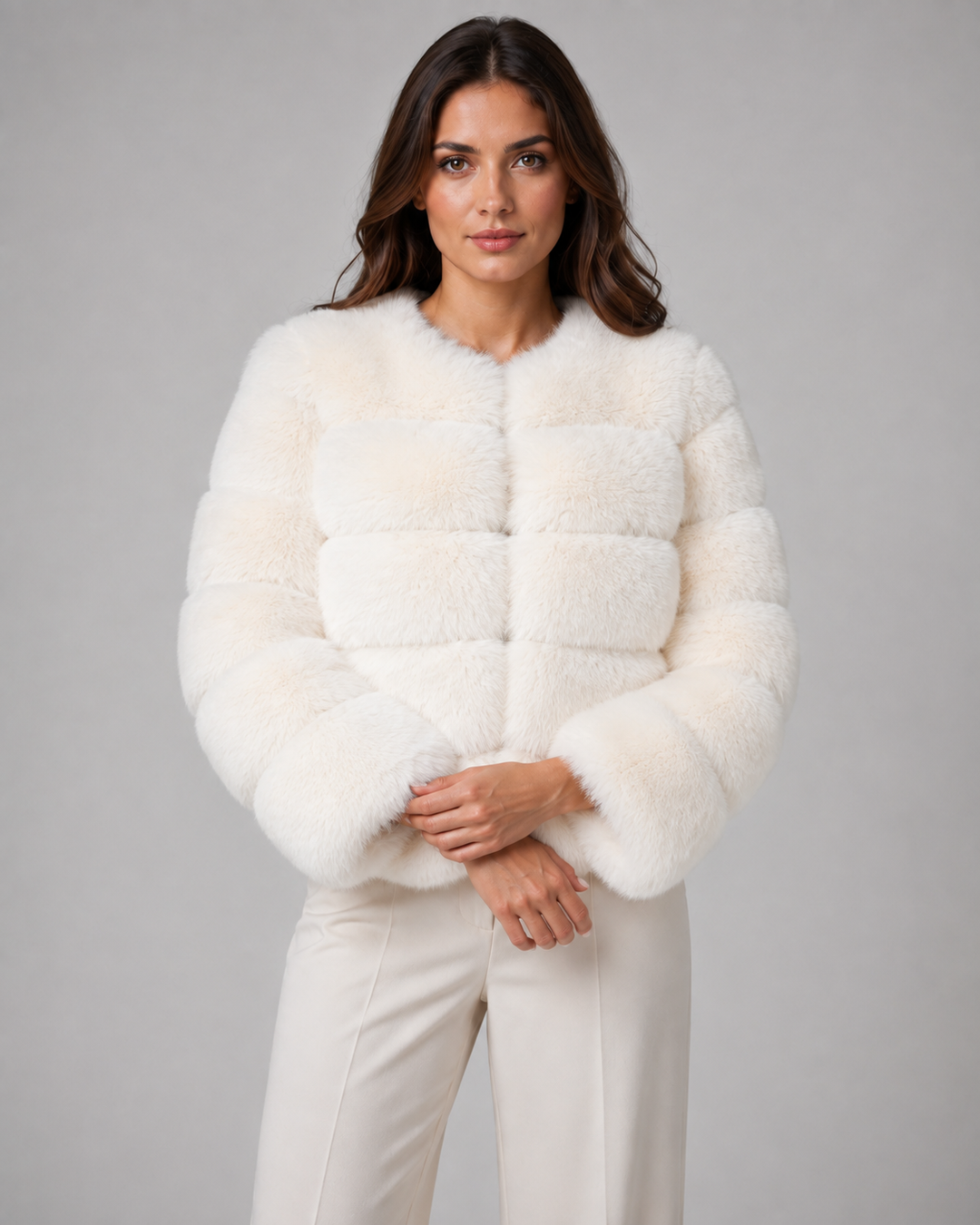 JOËLLE | VESTE EN FAUSSE FOURRURE COURTE