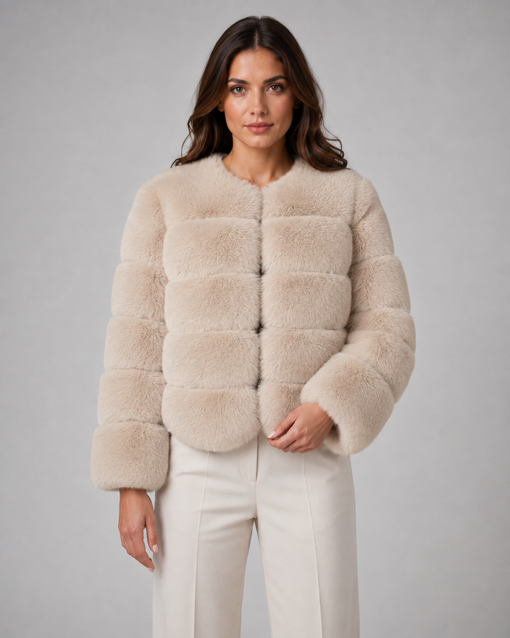 JOËLLE | VESTE EN FAUSSE FOURRURE COURTE