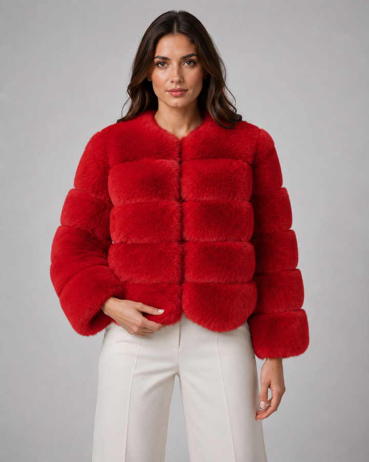 JOËLLE | VESTE EN FAUSSE FOURRURE COURTE