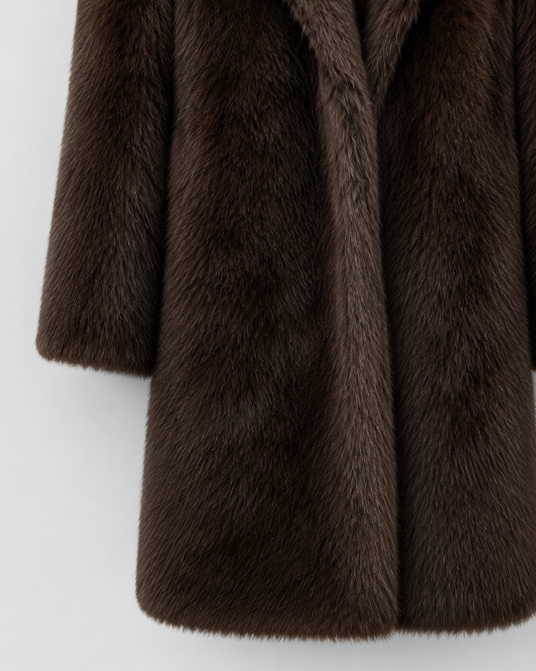 BÉNÉDICTE | MANTEAU EN FAUSSE FOURRURE LONG