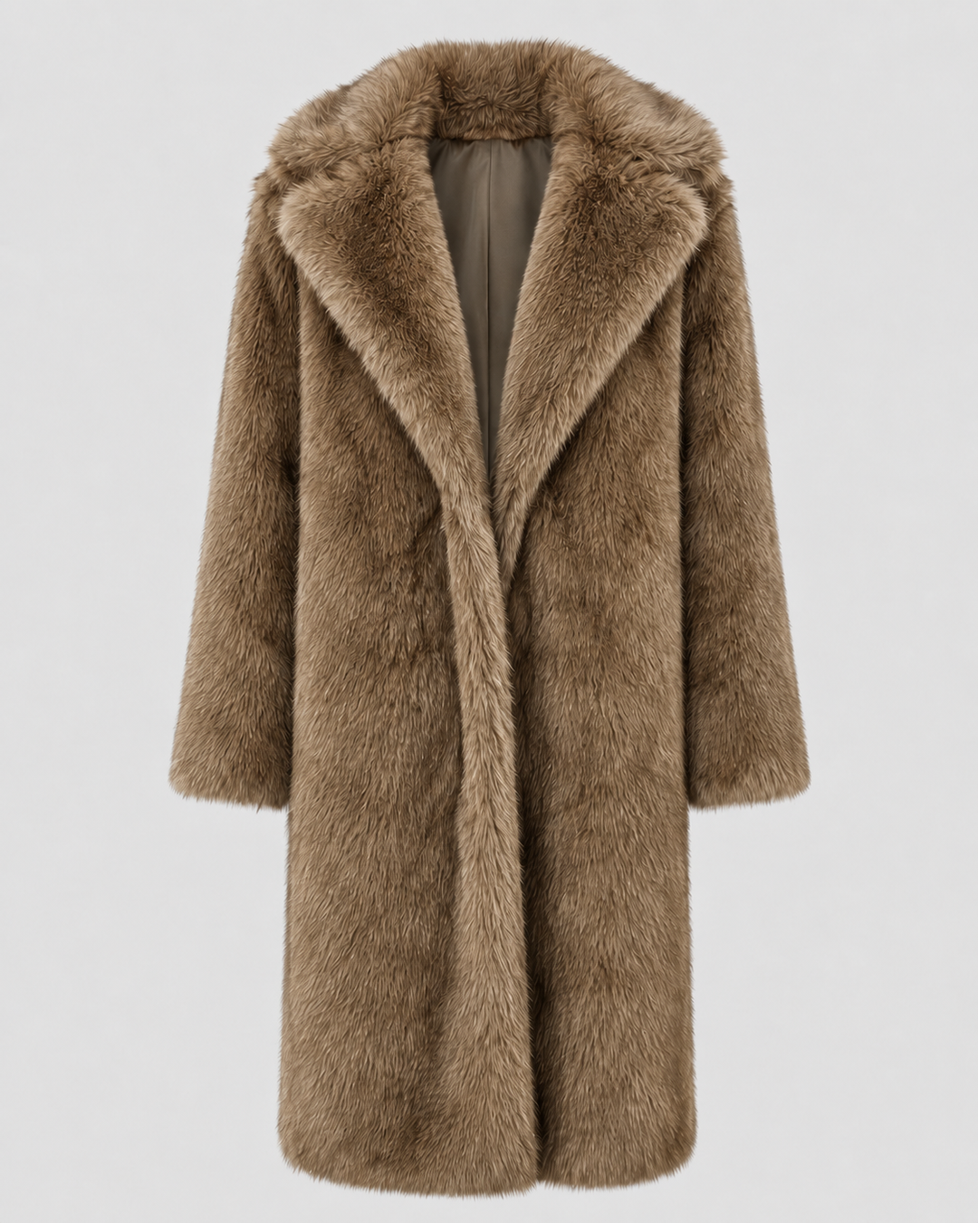 BÉNÉDICTE | MANTEAU EN FAUSSE FOURRURE LONG