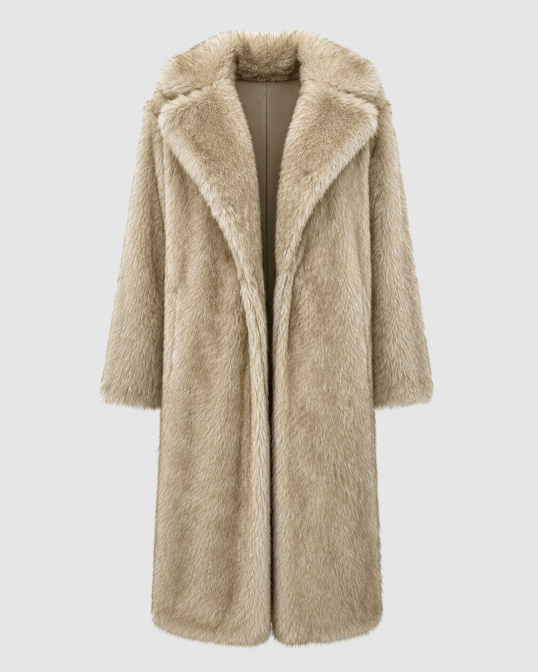 BÉNÉDICTE | MANTEAU EN FAUSSE FOURRURE LONG