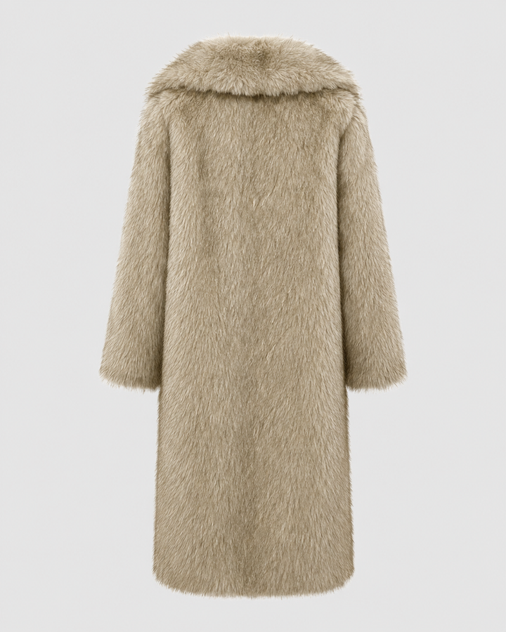 BÉNÉDICTE | MANTEAU EN FAUSSE FOURRURE LONG